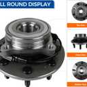 PAROD 515101 4X4 4WD Front Wheel Hub & Bearing Assembly Compatible with 2006-2008 Dodge Ram 1500, 2500, 3500 8lugs w/ABS