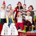 Zhanmai 30 Sets Christmas Classroom Gifts for Students Multicolor Pens with Color Your Own Bookmarks and Greeting Cards DIY Color Your Own Bookmark Craft for Kids Christmas School Classroom Gifts