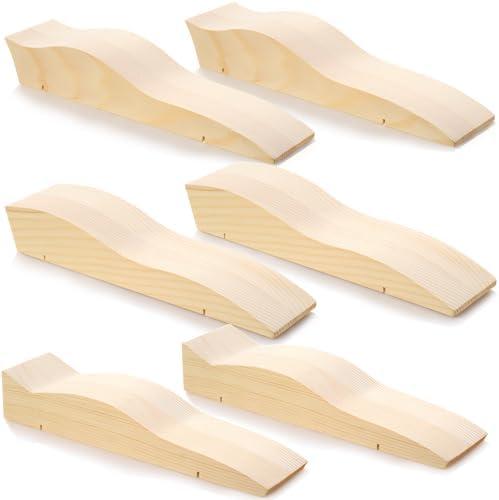 Cinnvoice 6 Pcs Derby Car Kit Body Blocks, Pinewood Block Race Pre-Cut Car Body Blocks with Pre-drilled Axle Holes for DIY Shape Paint Race Cars Racing (Wheels & Axles Not Included) (Creative Style)