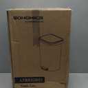 SONGMICS Plastic Kitchen Trash Can, 12-Gallon (45 L) Garbage Can with Stainless Steel Lid, Soft Close, Pedal Waste Bin with Wheels and Rear Handle, Ink Black ULTB533B01