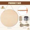 Suzile 10 Pcs 14 Inch Round Wood Circles for Crafts Unfinished Wooden Blank Signs Wood Circles for Craft Round Disc for DIY Christmas Home Decor Painting, 2mm Thick