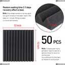 Focusound 50 Pack Acoustic Foam Panels 1" x 12" x 12" Sound Proof Foam Panles Soundproofing Noise Cancelling Wedge Panels for Home Office Recoding Studio with 300PCS Double-Side Adhesive