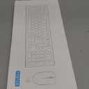 Wireless Keyboard and Mouse Combo, Full-Sized Wireless Keyboard and Adjustable DPI Mouse, 2.4GHz USB Receiver, Keyboard and Mouse for PC, Windows, Desktop, Laptop (Latte Color)