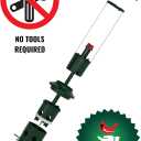 Squirrel Buster Plus Squirrel-proof Bird Feeder w/Cardinal Ring and 6 Feeding Ports, 5.1-pound Seed Capacity, Adjustable, Pole-mountable (POLE ADAPTOR SOLD SEPARATELY), Green