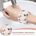 Chanaco Spa Headband, Makeup Headband with Wrist Bands, Hair Accessories for Washing Face and Teen Girl Gifts for Women (beige leopard)