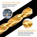 M42 Cobalt Drill Bit Set, Metric 8mm Drill bit 5PCS, Metal Drill bit Set for Steel, Titanium Coated HSS-Co Metal Drill bit Set for Steel,Stainless Steel,Bolt and Stud Removing