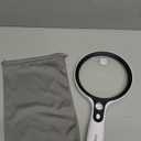 Large Magnifying Glass with 37 LED Light, 10X 20X 45X Handheld Illuminated Lighted Magnifier with 3 Light Modes for Seniors Reading, Inspection, Coins, Exploring Close Work
