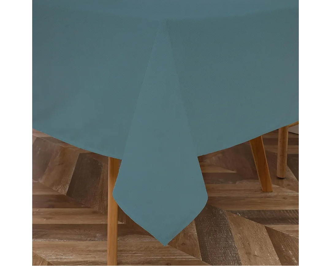 Majestic Giftware PVC Faux Leather Rectangle Tablecloths | (TCE14-54220) Light Green Waterproof & Spill Proof Dining Table Cover | Decorative Washable Tablecloth for Home, Kitchen, Party (54X220)
