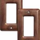 2-Pack Wood Switch Plate Covers Decorative Solid Wood Light Switch Cover for Stylish Decor