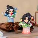 Anime Blind Box, Cute Mo Dao Zu Shi Porcelain Flowers Series Wei Wuxian LAN Wangji Blind Box Figure, Collectable PVC Figure for Birthday Gifts