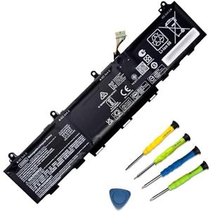 SUNNEAR CC03XL L78555-002 53Wh Laptop Battery for HP EliteBook 830 835 840 G7 G8 ZBook Firefly 14 G7 G8 Probook 635 Aero G7 CC03053XL-PL HSTNN-DB9Q L77608-2C1 L77608-421 4400mAh 11.55V (Type A)
