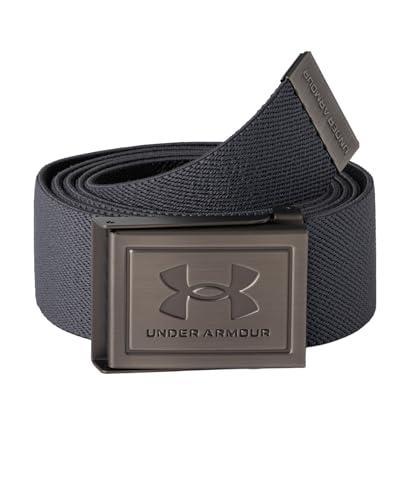 Under Armour Men's Stretch Webbing Belt, (025) Castlerock/Black/Black, One Size Fits Most
