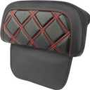 Motorcycle Rear Passenger Chopped Tour Pack Backrest Pad For Harley Road King Street Glide Electra Glide 2014-2024 Accessories(Diamond Red Stitches)