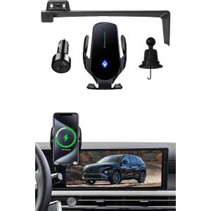 Phone Holders for Your car, Custom fit Hyundai Tucson L 2025 2026 Supports 12.3" Screens, Electric Phone Holder, Wireless Charging, Thick case Compatible, fits All Phones, Car Accessories
