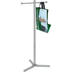 Econoco Rack For Retail Store  Heavy Duty Shopping Bag Rack, Retail Store Display Rack, Chrome Trade Show Rack, Display Rack for Store