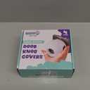 Child Safety Door Knob Cover (4 Pack) Hard-to-Remove Dual-Lock Door Handle Covers for Kids - Reusable Baby Proof Door Knob Locks - Installs Easily, No Tools Needed (White)