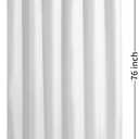 ALYVIA SPRING Long Fabric Shower Curtain Liner Waterproof - 72" x 76", Soft & Lightweight Long Shower Curtain with Magnets, Machine Washable - 72x76, White