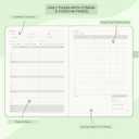 2 x &And Per Se Fitness Workout Journal for Men & Women, Workout Log Book Planner with Daily Diet, Gym Exercise & Training Trackers - Undated, A5 Size, Leather Hardcover (Light Green)