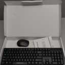 Trueque Wireless Keyboard and Mouse Combo - Full-Size Quiet Keyboard with Palm Rest, Phone Holder, Multimedia Keys, Power Switch, Compatible with Windows, Chrome OS, PC, Laptop (Batteries Included) (Black)