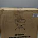 BestOffice | Ergonomic Office Chair | Mid-Back Swivel Desk Chair | Breathable Backrest & Lumbar Support | Adjustable Height | Sponge Seat | Rolling Wheels | Black | for Adults & Women