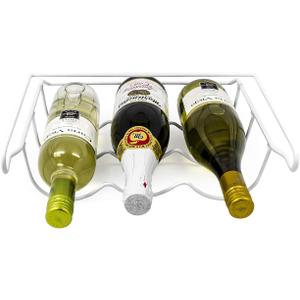Sorbus Fridge Wine Rack- Refrigerator Bottle Rack Holds 3 Bottles of Your Favorite Wine or Drink Universal Bottle Holder Will Fit Most Fridges