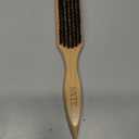 100% Boar Bristle Peach Wood Slick Back Hair Brush | Natural Wooden Styling Tool to Restore Shine, Control Frizz, Smooth Flyaways | Teasing to Add Volume | Sleek Ponytails, Buns & Men's Beard Grooming