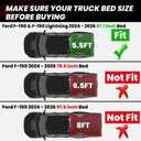 LASFIT Truck Bed Tailgate Mat for Ford F-150 2024-2026(5.5FT Short Bed Standard Tailgate) TPE F150 Lightning Bed Liner+Tailgate Protector, Fits Bare Bed & Spray-in Liner, Full Loading Area Protection
