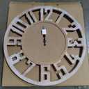 Wall Clock - White, Wood, 23.5 inch  Wooden Silent Wall Clocks Battery Operated Easy Read, Clocks for Wall Decor