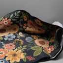 Lahome Floral Runner Rug for Hallways, 2'6''x8' Kitchen Runner Non Slip, Soft Washable Hallway Rugs with Rubber Backing Carpet for Laundry Bedroom Bathroom(Black/Grey)