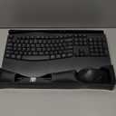 Wireless Keyboard and Mouse Combo, 2.4G Full Size Wave Keys Ergonomic Keyboard with Wrist Rest and 3-Level DPI Adjustable Wireless Ergonomic Mouse for Windows, Mac OS Desktop/Laptop/PC(Graphite)