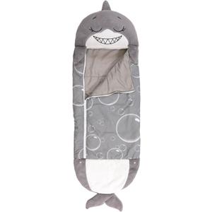 Happy Nappers: Pillow & Sleepy Sack Medium - Grey Shark - 54 x 20 Inches, 2-in-1:Plush Animal Opens Into Sleeping Bag, Soft Play & Nap Character, Kids 3 +