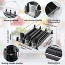 Drink Dispenser for Refrigerator, Self-Pushing Soda Can Organizer for Fridge, 3 Rows has been Assembled, Automatic Can Organizer with Spring Loaded for Refrigerator Holds 12 cans, Black