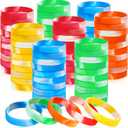 Liliful 100 Pcs Silicone Rubber Wristbands Rubber Wristband Bracelet Bands for Silicone Wristbands for Women Men(Multicolor)