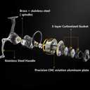 SAN LIKE Spinning Fishing Reel, Saltwater & Freshwater Fishing Reel 40.5 Lbs Max Drag - 7+1 BB Ball Bearing 5.2:1 Gear Ratio