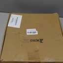 Zopeal 8 Pieces 11 Inches Black Round Restaurant Serving Tray, Plastic Non Slip Surface Food Meals Server Tray with Raised Edges for Home, Kitchen, Restaurant, Cafeteria, Bar