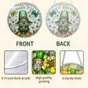 Irish Leprechaun Greeting Decor, Top O The Mornin Shamrock Acrylic Hanging, St. Patricks Day Whimsical Home Decoration Indoor Outdoor, Fun Gift for Friends Family