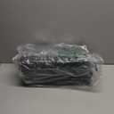 Onlyeasy 4 Pack Under Bed Clothes Storage Bags Organizer with Reinforced Handles and Zippers, Foldable Underbed Storage Container Bags for Blankets, Comforters, Bedding, Linen-like Black, MXAUBBP4 (Set of 4 Basic Soft Side Wall - Linen Like Black)