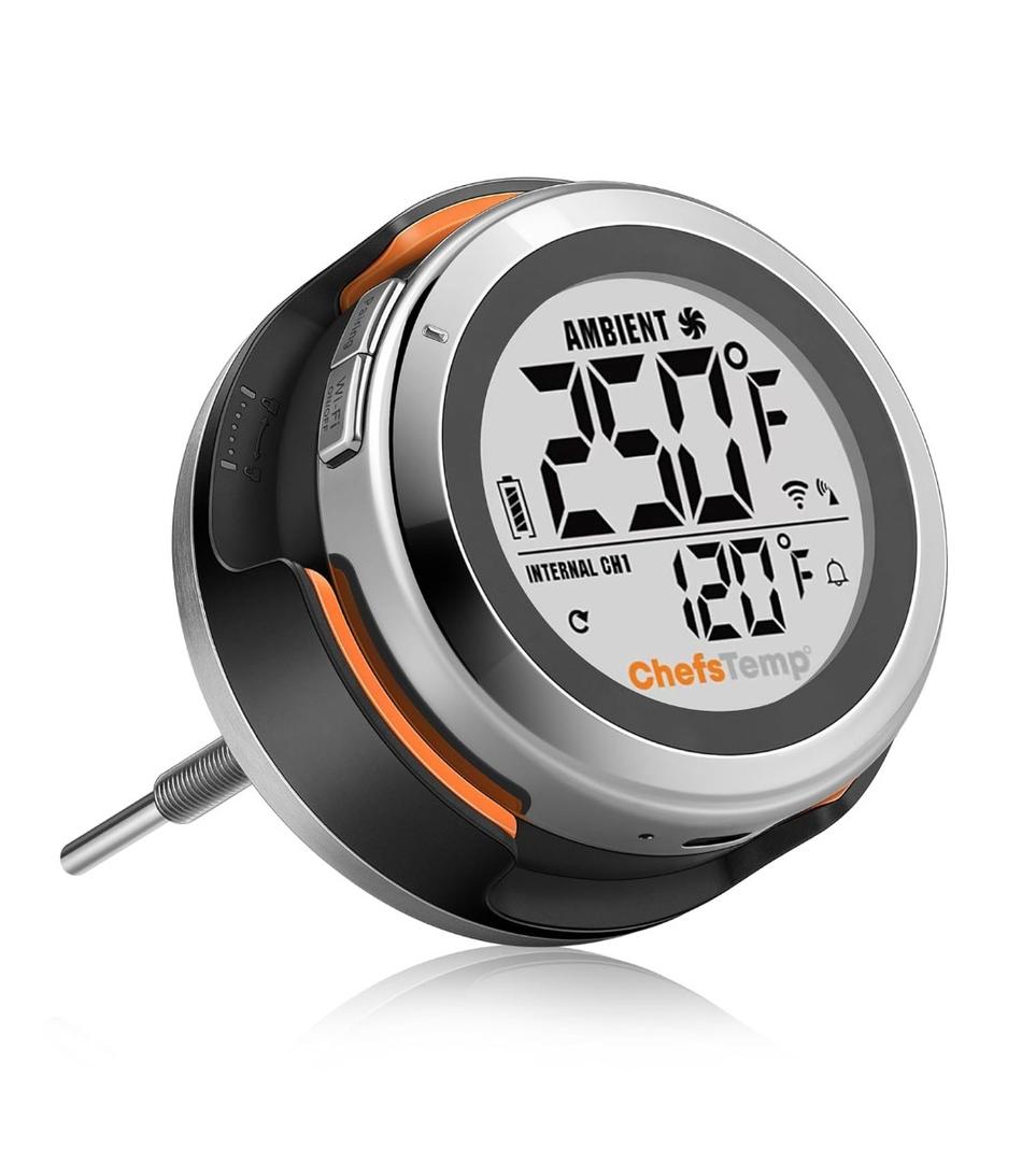 ProTemp S1 Patented Smart Grill Gauge Thermometer Hub Wi-Fi and Bluetooth for Weber Kamado Joe Grills Smoker Offset Replacement Accessories (Universal Version 3.5"length 0.3"Dia not for Big Green Egg)