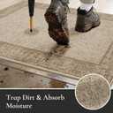 Dirt Trapper Door Mat 20"x 32", Non Slip Washable Doormat,Beige | Stain Resistant and Absorbent Welcome Mat, Floor Mats,Low Profile Entrance Dog Door Mats for Front Back Door