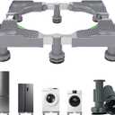 EclatBain Mini Fridge Stand With 6 Strong Feet Universal Washer and Dryer Pedestals 16.5"-26.7" Adjustable Appliance for Fridge Stand, Washing Machine Stand, Dryer Stand, Laundry Pedestal (GRAY)