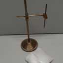 Vintage Brass Magnifying Glass with Stand, 3-inch Lens, 9-inch Height, Adjustable Desktop Magnifier