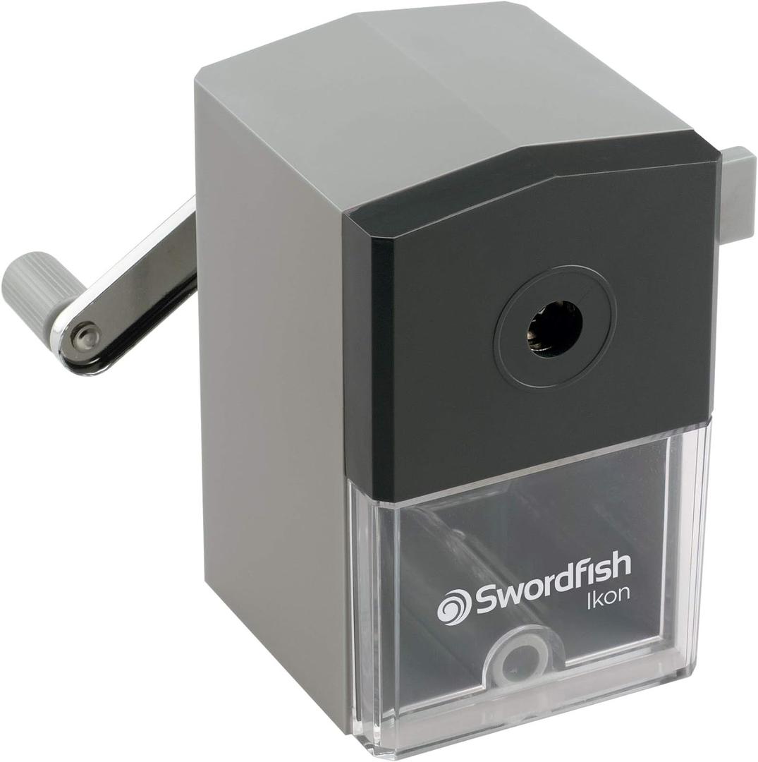 Swordfish 40100 Ikon Desktop Manual Pencil Sharpener, 8 mm