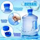 Alaeseje 2 Pieces Round Plastic Water Jug,1 Gallon Water Bottle with Handle and Screw Cap,Large Reusable Leak Proof Bottle for Camping,Outdoor Travel,Gym