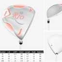 PGM Rio Ladies Womens Complete Right Handed Golf Clubs Set Includes Titanium Driver, S.S. Fairway, S.S. Hybrid, S.S. 6-9, PW/SW Irons, Putter, Stand Bag, 5 Headcover LTG038, Standard Ladies
