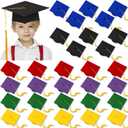 Bokon 30Pcs Graduation Cap Bulk Child Adult Adjustable Graduation Hat for Kids Kindergarten High School Bachelor