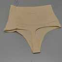 Womens Thong Shapewear Mid to High Waisted Shaper Thong WN0017 (Small, 03#c Beige#no Steel Bone)