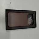 for iPhone 17 Pro Max Leather Case Compatible with Magsafe, Top Grain Leather, Professional Slim Fit Shockproof, Metal Buttons & Camera Bump Frame Phone Protective Magnetic Cover Coffee Brown