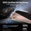 SMARTDEVIL 2 Pack Privacy Screen Protector for iPhone 16 Pro, 28 Anti-Spy 9H Tempered Glass, Impact & Scratch Resistant, Auto Dust & Bubble-Free Install Frame, Easy to Install, Case-Friendly