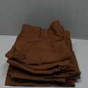 Blue Needles Set of 12 Hemstitch Linen Napkins 100% Cotton Nut Brown Cloth Dinner Napkins 18x18 inches, Soft, Reusable, Absorbent, Washable, Ideal for Christmas Events, Parties & Everyday Use