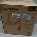 Silonn Ice Makers Countertop, 9 Cubes Ready in 6 Mins, 26lbs in 24Hrs, Self-Cleaning Ice Machine with Ice Scoop and Basket, 2 Sizes of Bullet Ice for Home Kitchen Office Bar Party